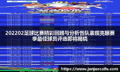 202202足球比赛精彩回顾与分析各队表现亮眼赛季最佳球员评选即将揭晓